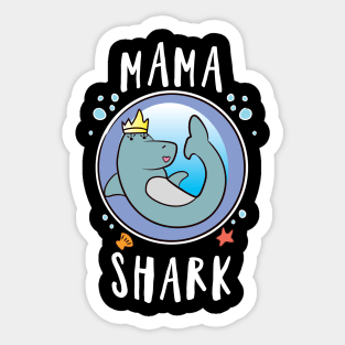 'Mama Shark' Cool Hammerhead Shark Sticker